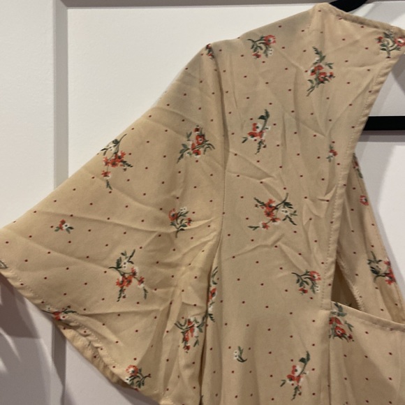 SuperFoxx Large button down midi floral and polka dots ECU - Picture 6 of 15